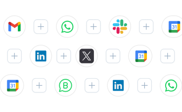 Works with popular platforms like WhatsApp, Email, and Slack